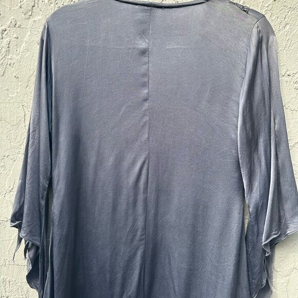 SOLE BELLARE Blouse Top Women Medium Whimseygoth Burnout Velvet Witchy - Picture 8 of 10